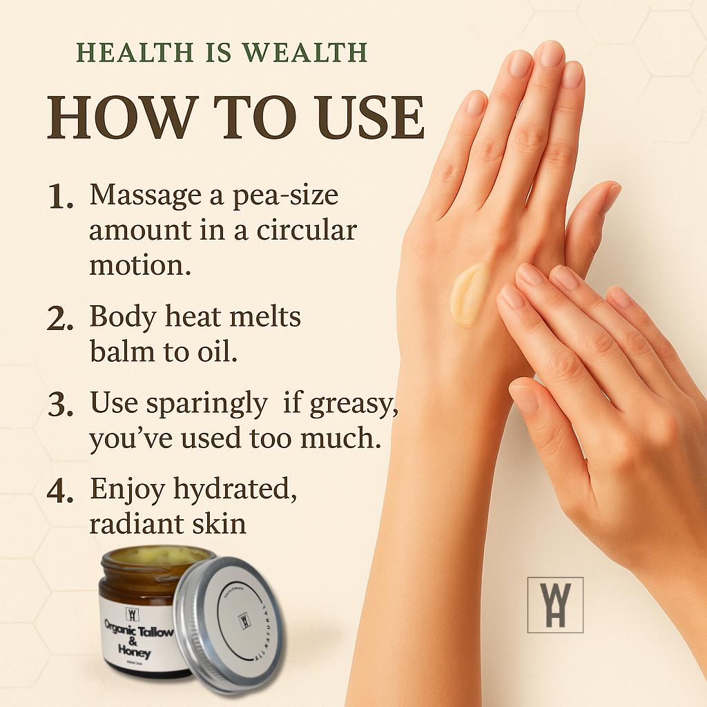Organic Tallow & Honey – Deeply Hydrating Moisturizer