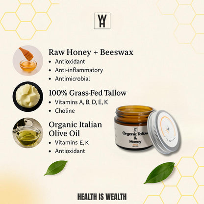 Organic Tallow & Honey – Deeply Hydrating Moisturizer